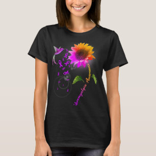 Camiseta Advertência Púrpura Girassol
