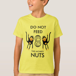 Camiseta Advertência sobre a alergia às crianças