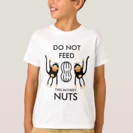 Camiseta Advertência sobre a alergia às crianças