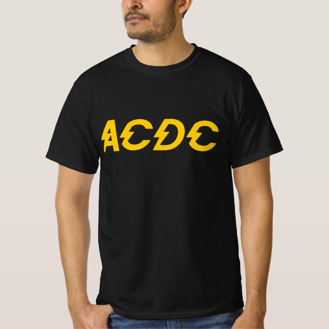 CAMISETA ADVERTÊNCIAS DE BANDA DE MÚSICA METÁLICO ACDC MORT (Frente)