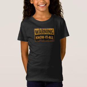 Camiseta ADVERTINDO SABER--TODO - sinal do cuidado do