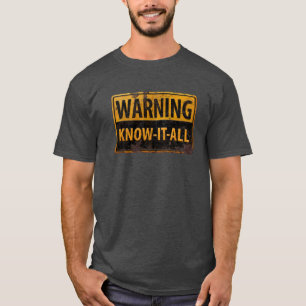 Camiseta ADVERTINDO SABER--TODO - sinal do cuidado do