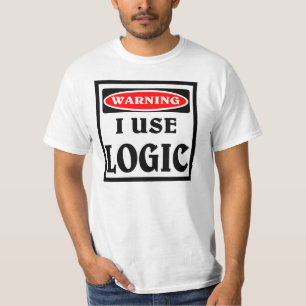 Camiseta Advertir, eu uso a lógica