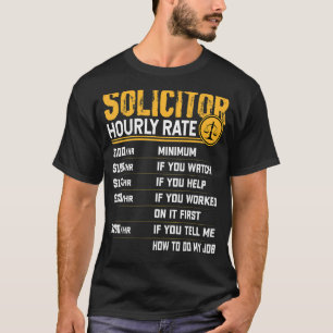 Camiseta Advogado Barrister de Tarifa Horária de Solicitant