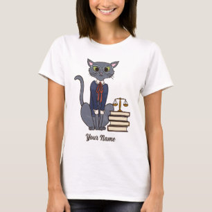 Camiseta Advogado Cat - Cinza Tom Procurador Cat Lover