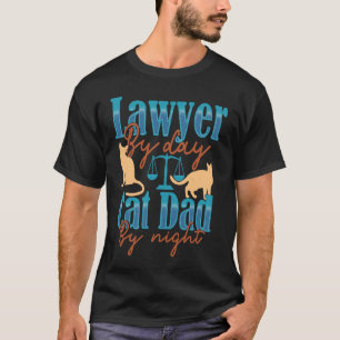 Camiseta Advogado De Dia Pai De Gato À Noit Advogado