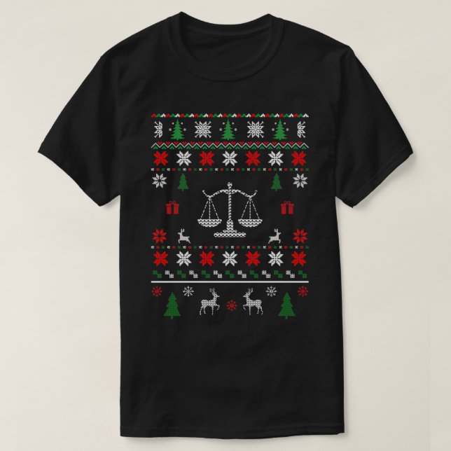 Camiseta Advogado Design de Natal Ugly Melhor Advogado Gif (Frente do Design)