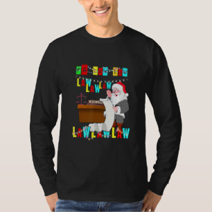 Camiseta Advogado Engraçado Visto de Natal Santa Hat Lei Fa