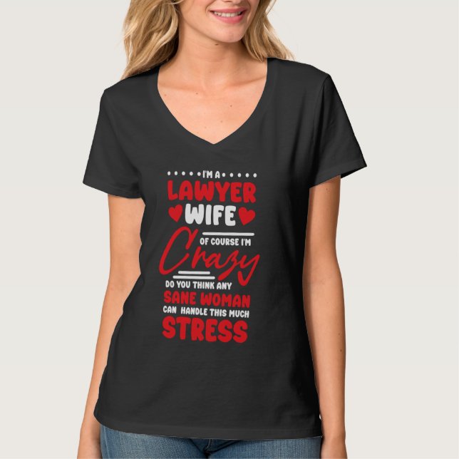 Camiseta Advogado Esposa Design para Lei Assistente Jurídic (Frente)