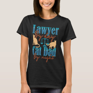 Camiseta Advogado Por Dia Pai De Gato Por Noite De Advogado