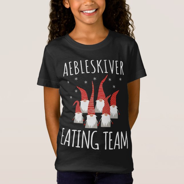 Camiseta Aebleskiver Equipe comedora Gnomos Funny Aebleskiv (Frente)