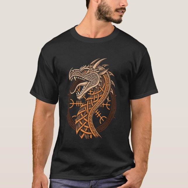 Camiseta Aegishjalmur - O Elmo do Terror - Dr clássico Viki (Frente)