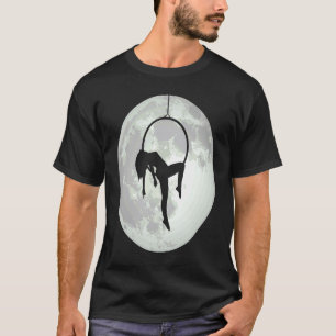 Camiseta Aéreo Lua Ioga Aéreo Circo Lira Trapézio Aéreo