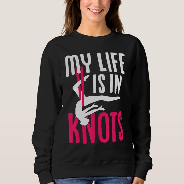 Camiseta Aerial Silk Aerialist My Life Is In Knots (Frente)