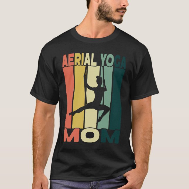 Camiseta Aerial Yoga Mom I Air Silk And Aerial Hoop (Frente)