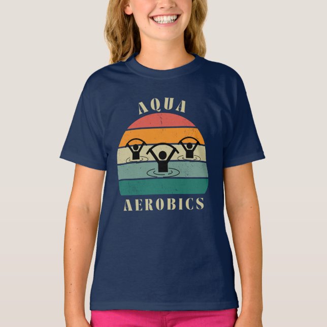 Camiseta aeróbica aqua (Frente)