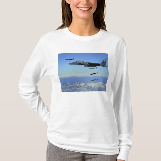 Camiseta Aeronave da Força Aérea dos EUA F-15E Strike Eagle (Frente)