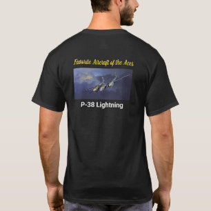 Camiseta Aeronave favorita do raio Aces P-38