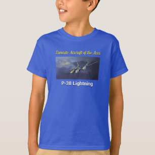 Camiseta Aeronave favorita do raio Aces P-38