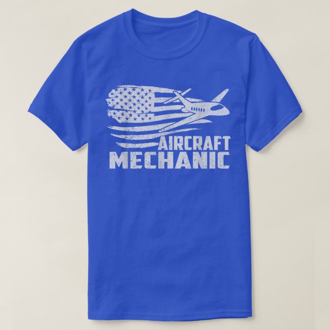 Camiseta Aeronave Mechanical Aviation Airplane Maintenance  (Frente do Design)