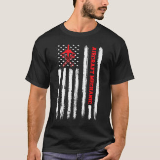 Camiseta Aeronave Mechanical Aviation Tech American 
