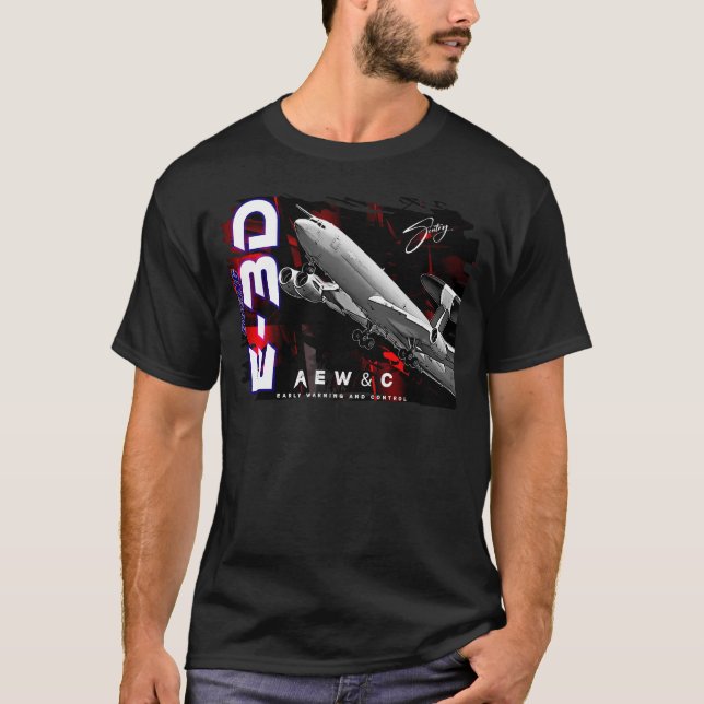Camiseta Aeronaves E-3 Sentry AEW&C (Frente)