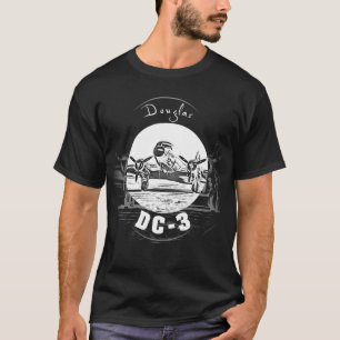 Camiseta Aeronaves Vintage da 2ª Guerra Mundial DC-3