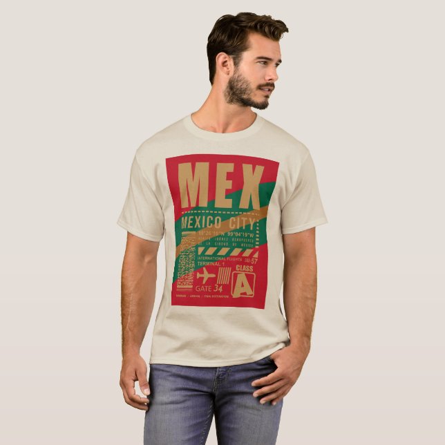 Camiseta Aeroporto da Cidade do México MEX (Frente Completa)