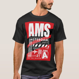Camiseta Aeroporto de Amesterdã