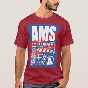 Camiseta Aeroporto de Amesterdã