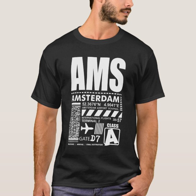 Camiseta Aeroporto de Amesterdã de Schiphol (Frente)