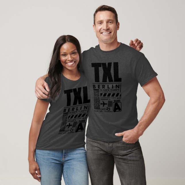 Camiseta Aeroporto de Berlim TXL Tegel (Unissex)