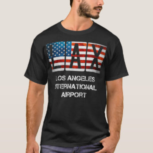 Camiseta Aeroporto de LAX Los Angeles aflita bandeira ameri