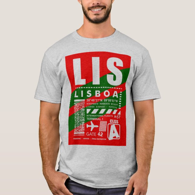 Camiseta Aeroporto de Lisboa LIS (Frente)
