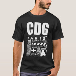Camiseta Aeroporto de Paris Charles de Gaulle