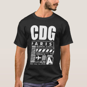 Camiseta Aeroporto de Paris Charles de Gaulle