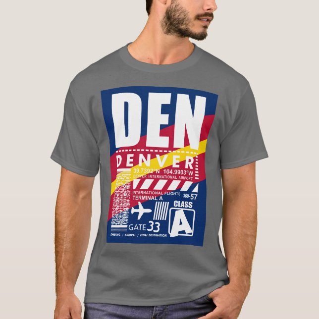 Camiseta Aeroporto DEN Denver (Frente)