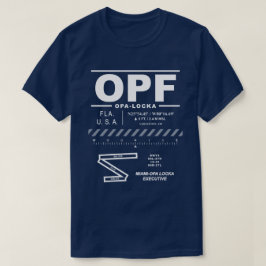Camiseta Aeroporto Executivo de Locka de Miami-Opa