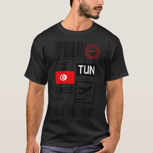 Camiseta Aeroporto Internacional de Tuniscarthage (Frente)