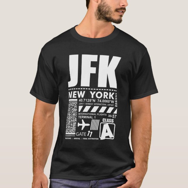 Camiseta Aeroporto JFK Nova Iorque (Frente)