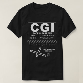 Camiseta Aeroporto Regional de Cape Girardeau CGI USAA