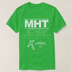 Camiseta Aeroporto Regional de Manchester-Boston MHT