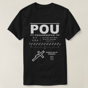 Camiseta Aeroporto Regional do Vale do Hudson POU USAA