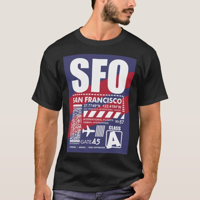 Camiseta Aeroporto SFO São Francisco (Frente)