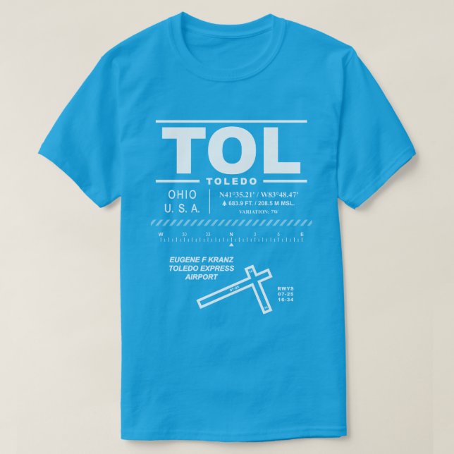 Camiseta Aeroporto Toledo Express TOL (Frente do Design)