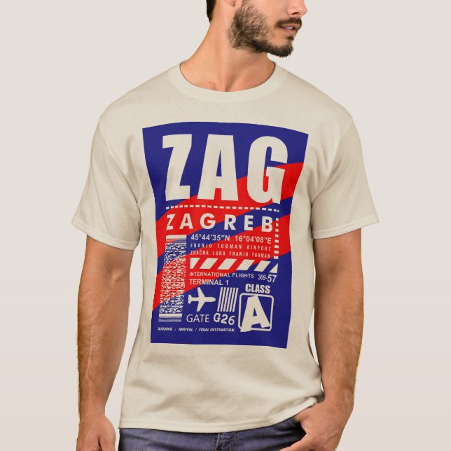 Camiseta Aeroporto ZAG Zagreb (Frente)