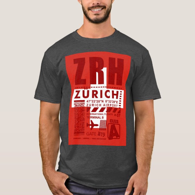 Camiseta Aeroporto ZRH Zurich (Frente)