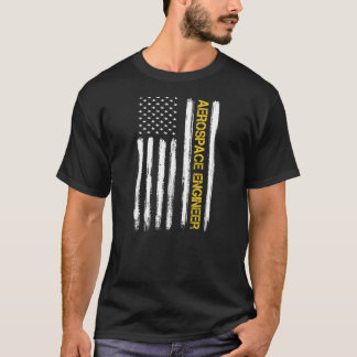 Camiseta Aerospace Engenheiro American Flag Engineering