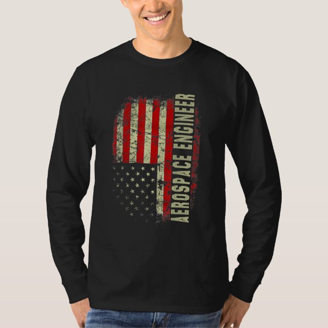 Camiseta Aerospace Engineer 4th July US Flag Patriotic Engi (Frente)