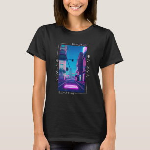 Camiseta Aest Otaku Japonês Vaporwave - Retro Synthwave, de